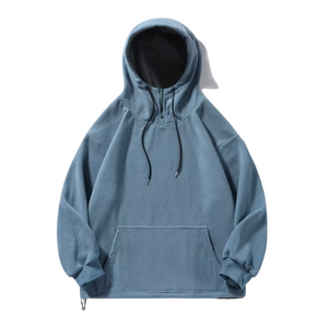 Oversize Solid Color Sherpa Hoodie