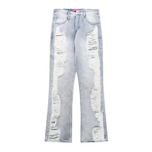 Urban Street Distressed Straight Leg Jeans