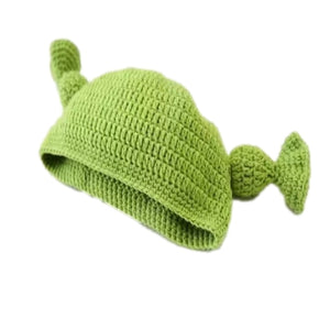 Green Cute Antenna Knitted Hat