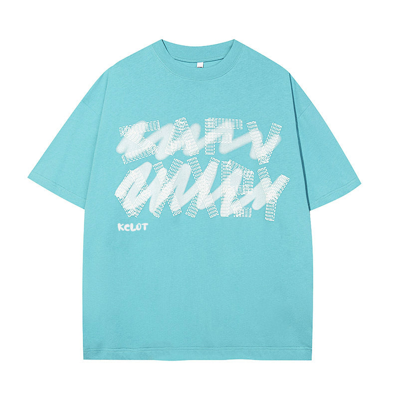 AokLok Letter Graphic Cotton T-shirt