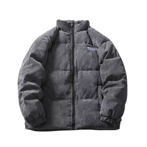 Corduroy Solid Color Alphabet Winter Coat