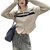 Women's Vintage Contrast Slim-fit Knit Cardigan