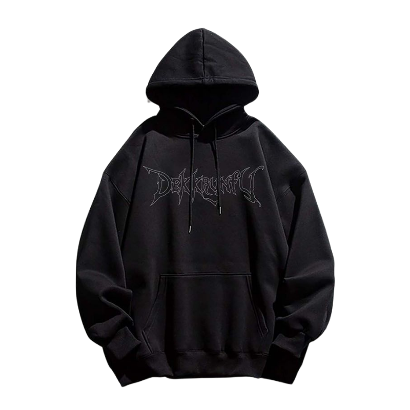 Vintage Pure Rose Letter Graphic Hoodie