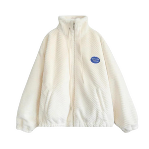 American Urban Zip-up Plush Coat