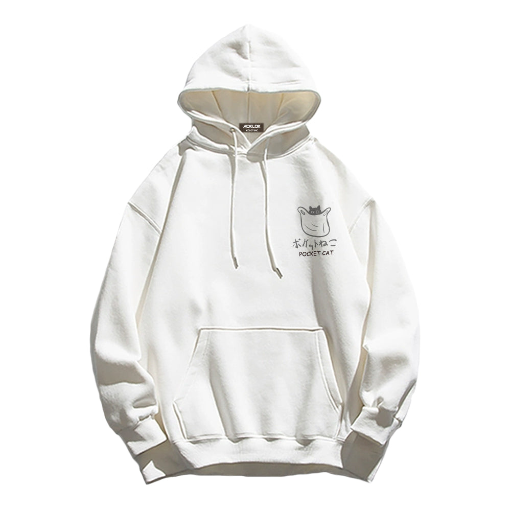 Retro Animation Cat Graphic Hoodie