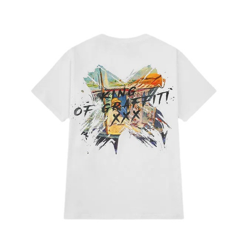 Hip Hop Hand Drawn Graffiti T-Shirt