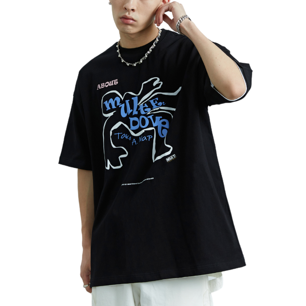 Urban Cartoon Graphic Cotton T-Shirt