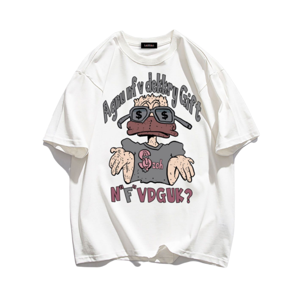 Hip Hop Cartoon Duck T-shirt