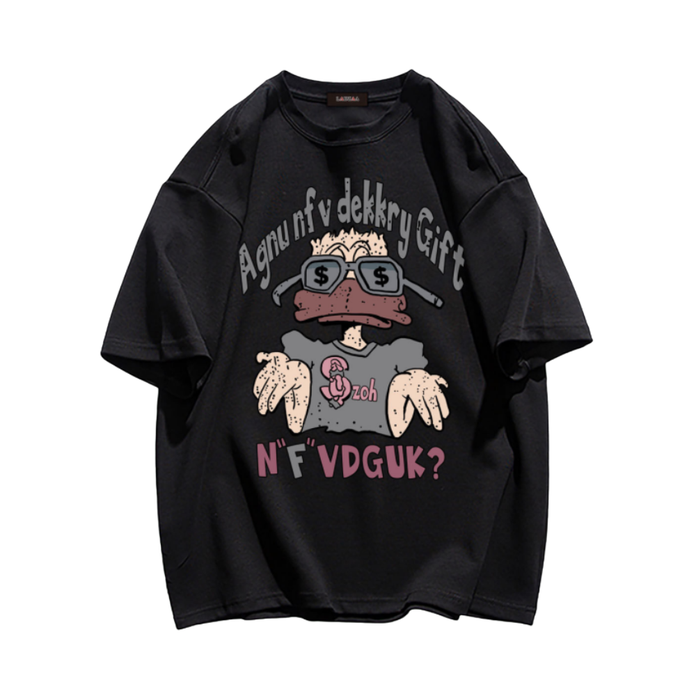 Hip Hop Cartoon Duck T-shirt