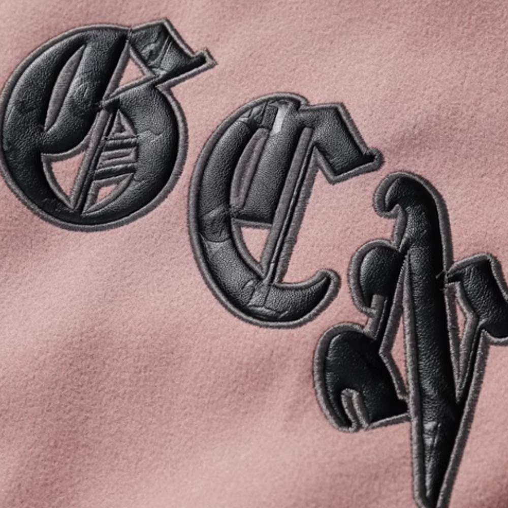 Women's Classic Gothic Lettering PU Patchwork Jacket