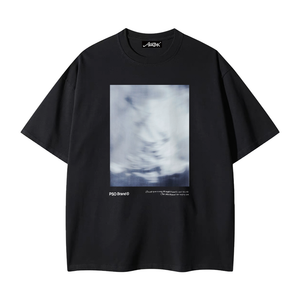 Pure Cotton 260G Blurred Landscape Print T-Shirt