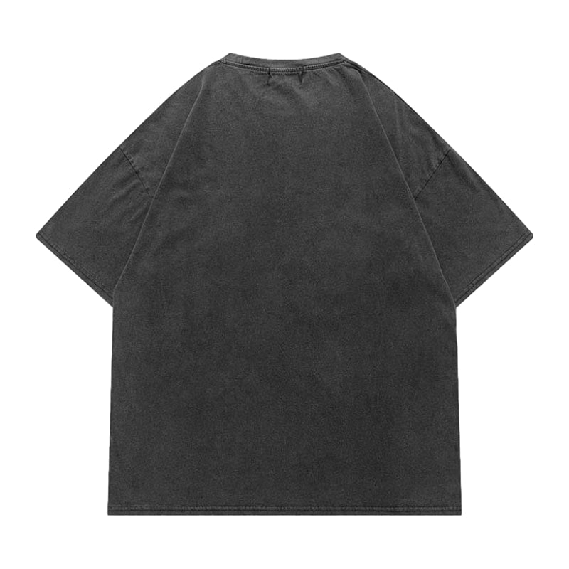 Washed Skeleton Print T-shirt