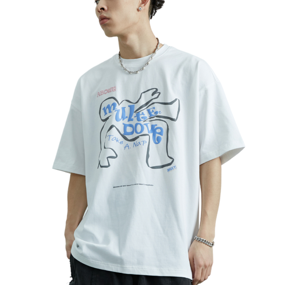 Urban Cartoon Graphic Cotton T-Shirt