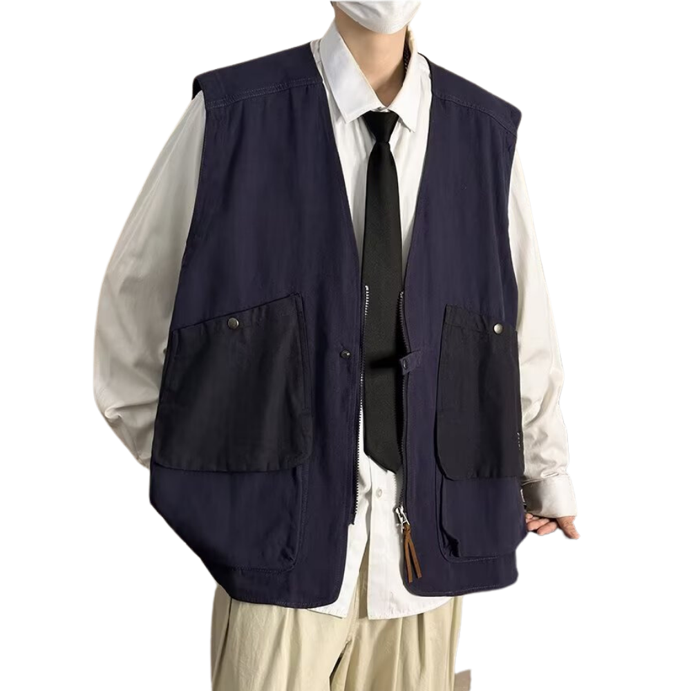 Vintage Solid Color Vest