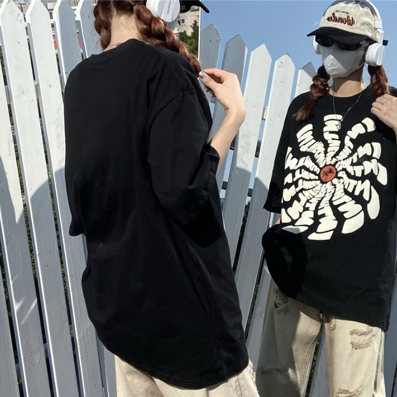 Hip Hop Vertigo Monogram Print T-shirt