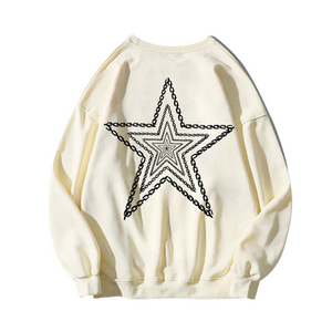 Vintage Pentagram Print Sweatshirt