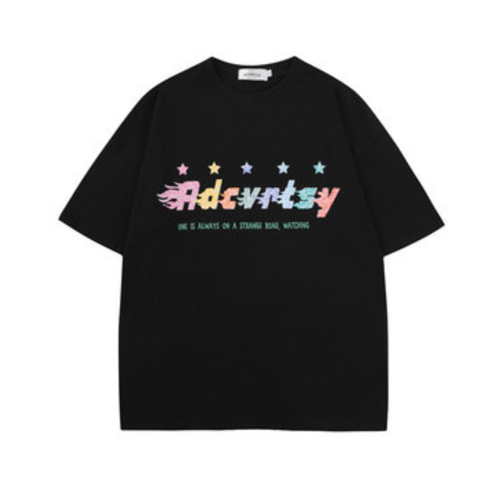 Colorful Pentagram Couple T-shirt