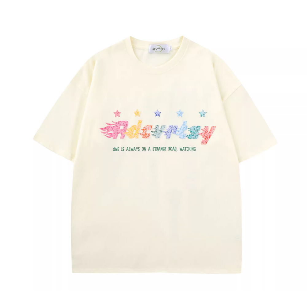 Colorful Pentagram Couple T-shirt