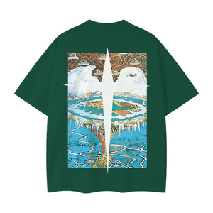 Past Future | Greece Map Print T-shirt