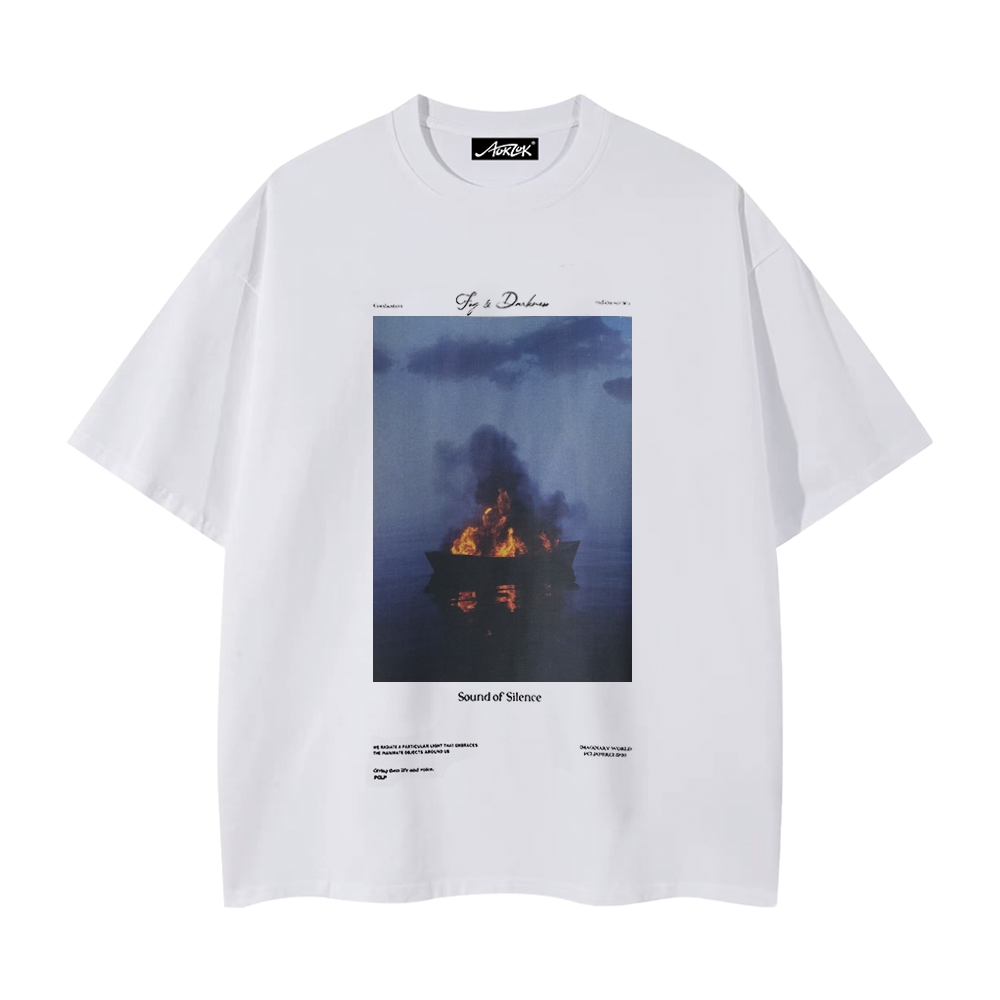 Pure Cotton 260G Flame Boat  T-shirt