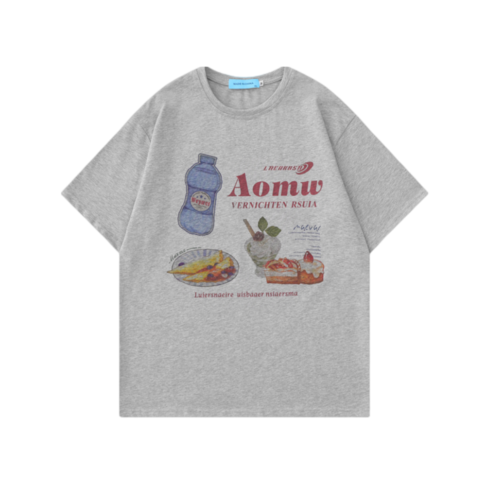 Family Dessert Print Cotton T-shirt