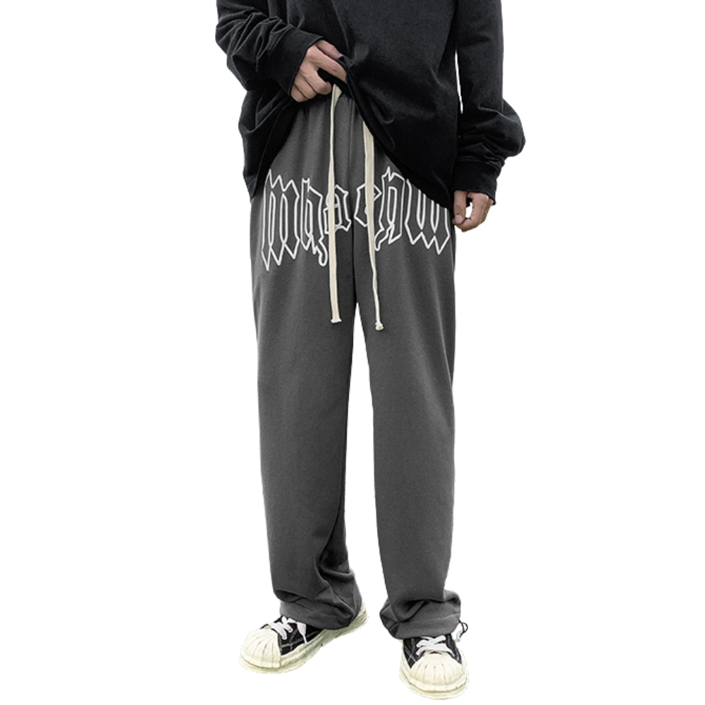 Hip Hop Drawstring Straight Sweatpants