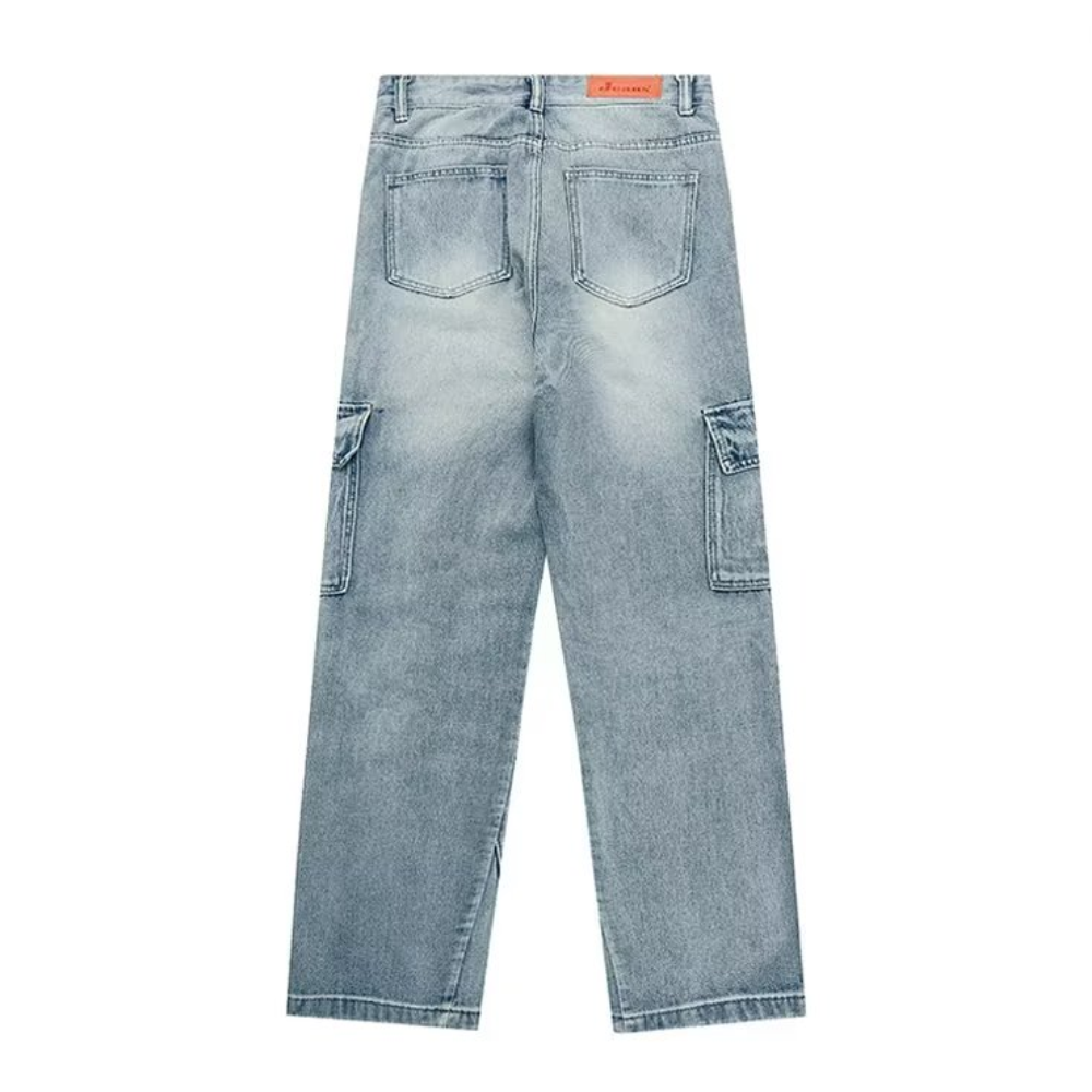 Vintage Multi-Pocket Straight Leg Jeans
