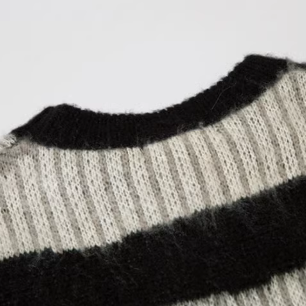 Women's Vintage Mohair Striped Sweater