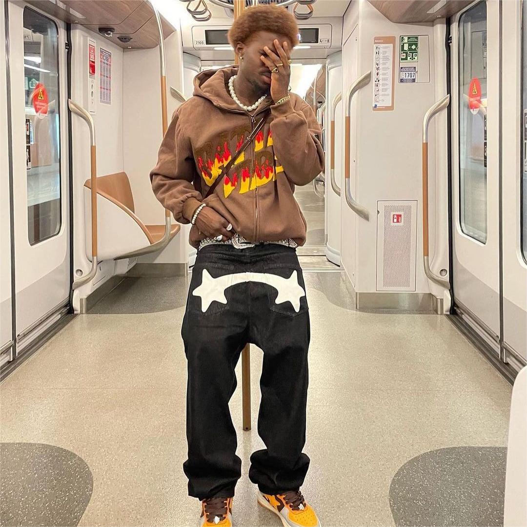 Urban Street Lightning Graphic Jeans
