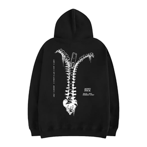 Skeleton Zipper Graphic Hoodie