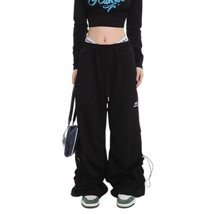 Oversized Solid Drawstring Sweatpants