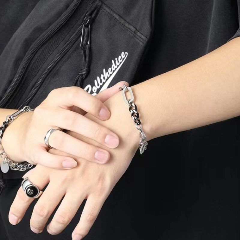 High Street Titanium Retro Hip Hop Bracelet