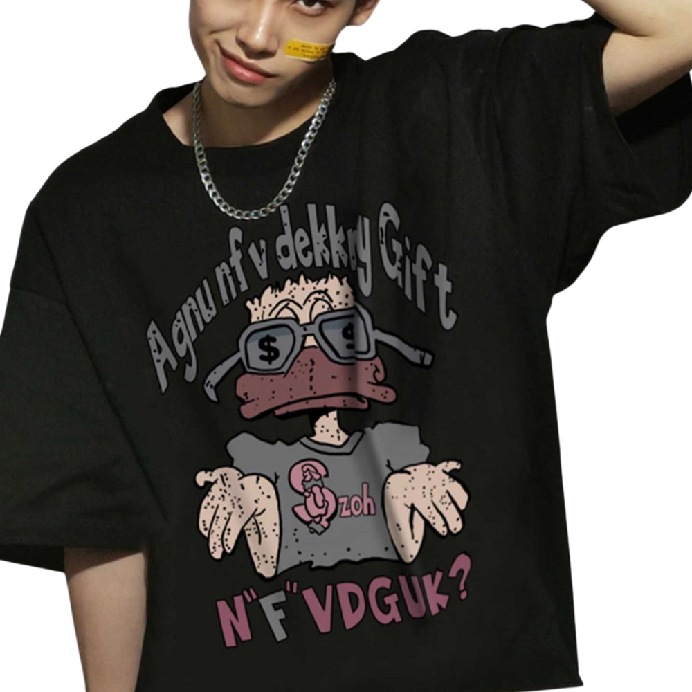 Hip Hop Cartoon Duck T-shirt
