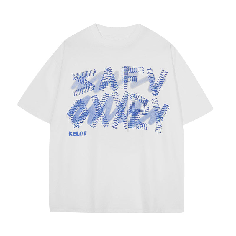 AokLok Letter Graphic Cotton T-shirt