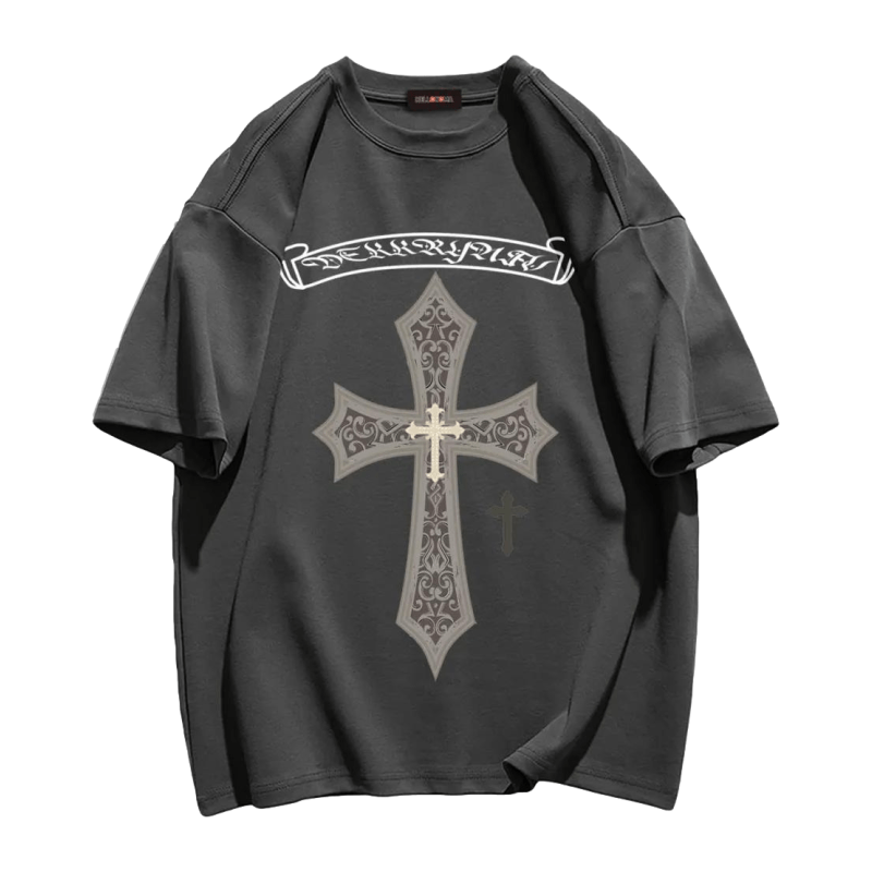 American Cross Letter Print T-shirt