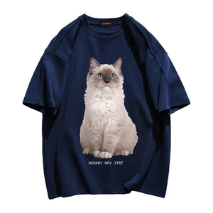 Ragdoll Cat Graphic Cotton T-shirt