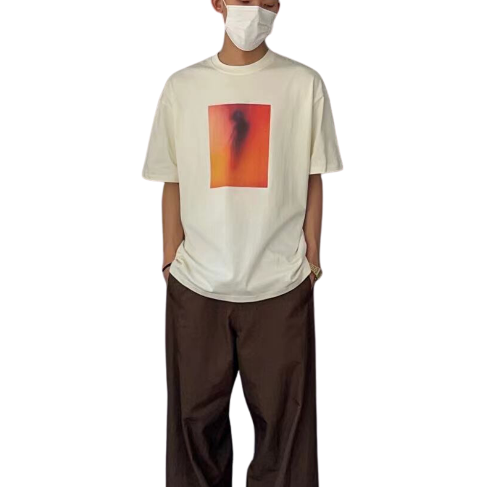 Street Abstract Graphic Cotton T-Shirt