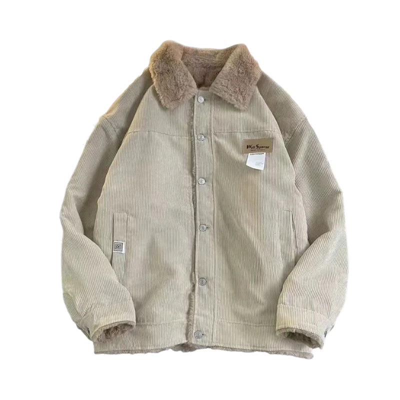 Loose Pure Lamb Wool Coat