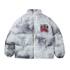 Street Tie Dye Letter Coat