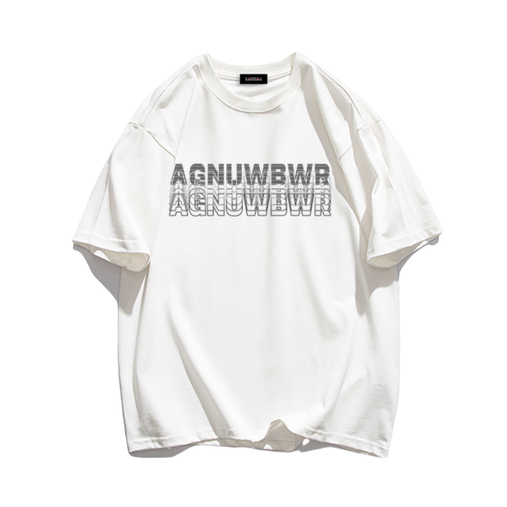 Simple Monogram Print T-shirt