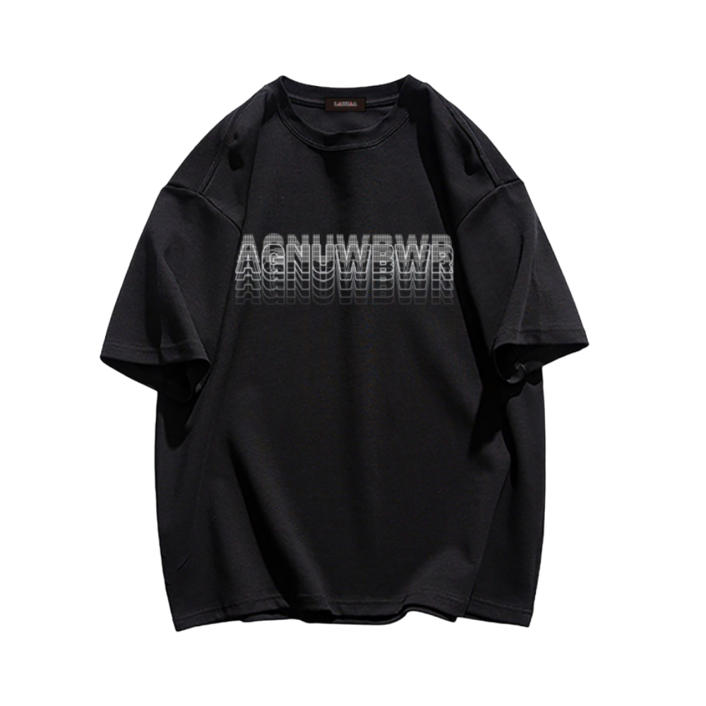 Simple Monogram Print T-shirt