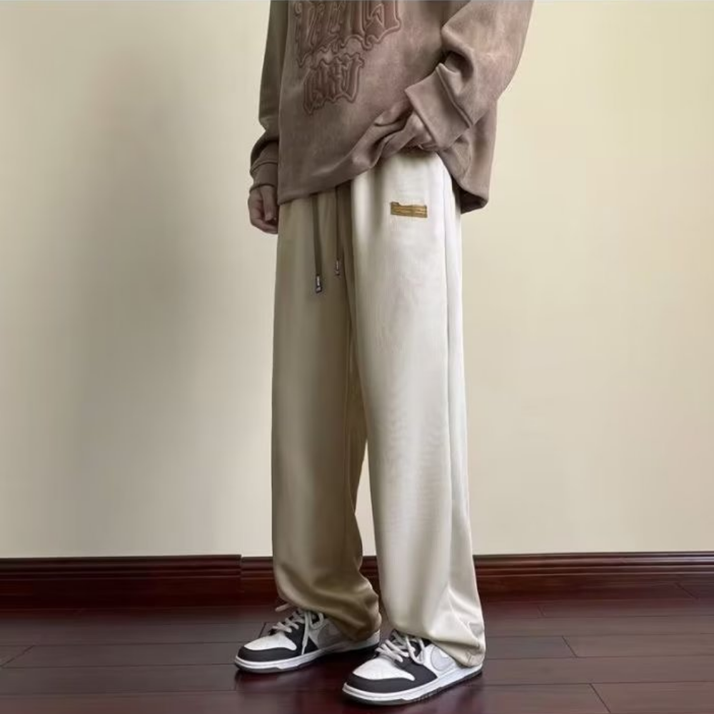 All-match Solid Color Straight Sweatpants