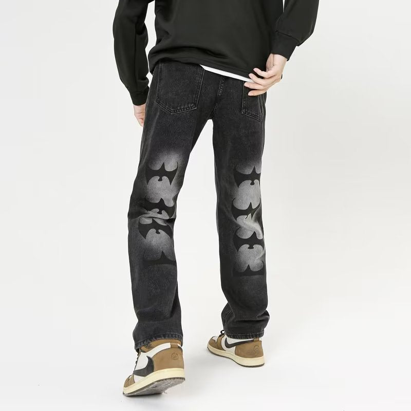 Vintage Loose Straight Zip Pants