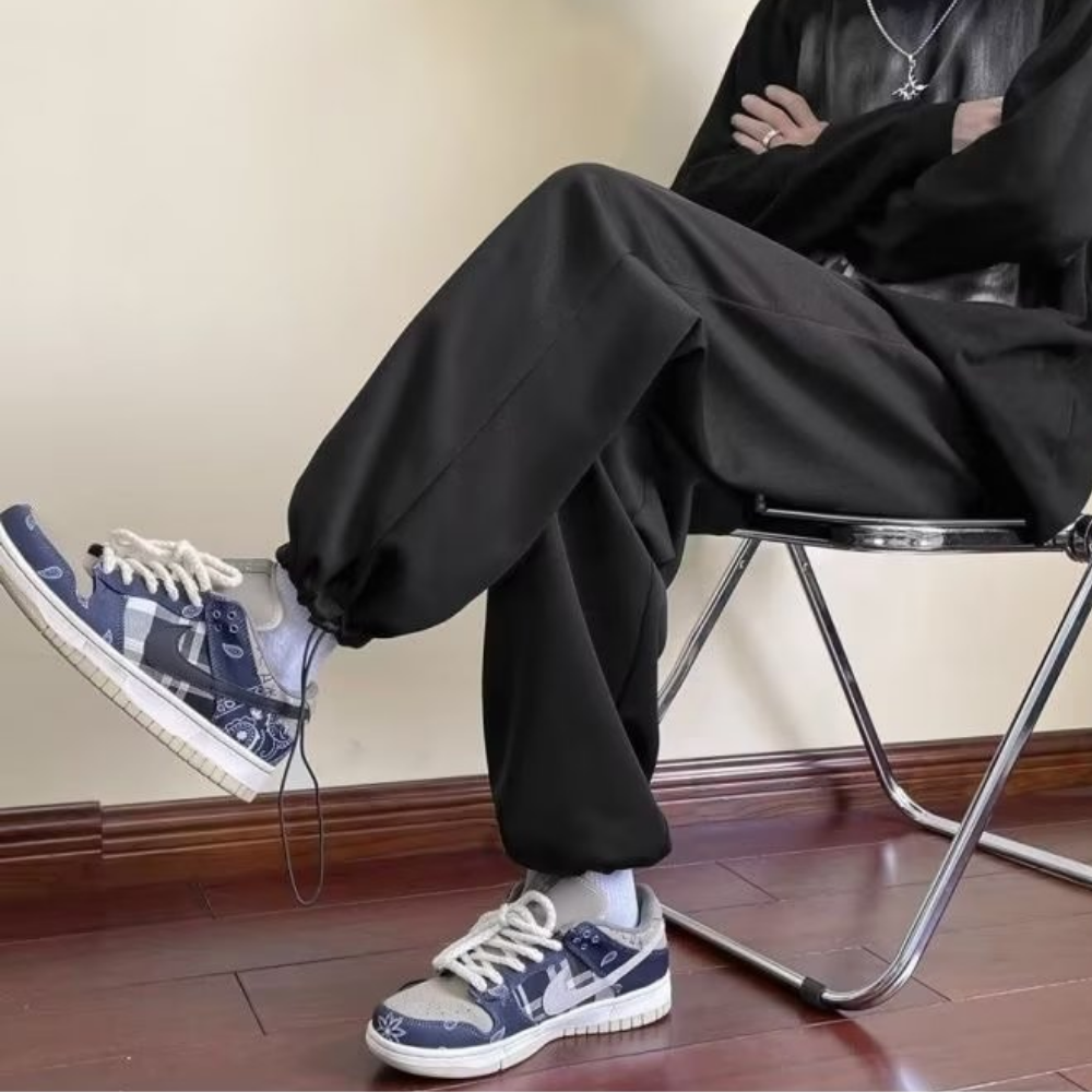 All-match Solid Color Straight Sweatpants