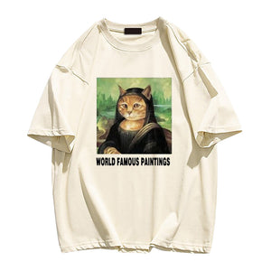 Mona Lisa Cat Smile T-shirt