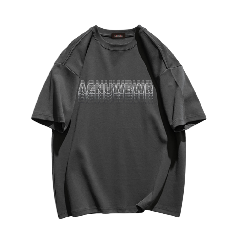 Simple Monogram Print T-shirt