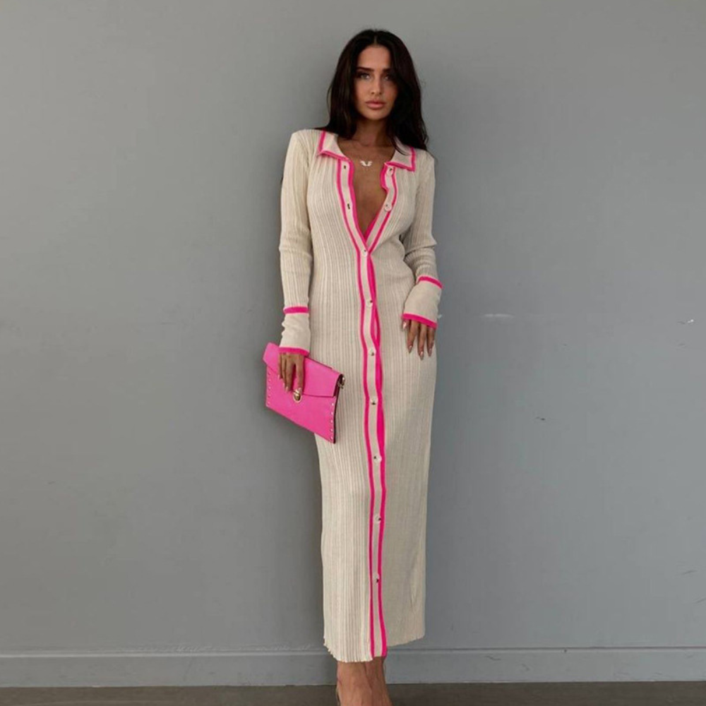Women's Slim Cardigan Long Dress