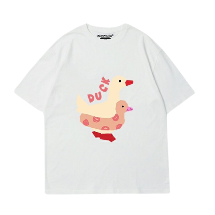 Simple Duck Print T-shirt