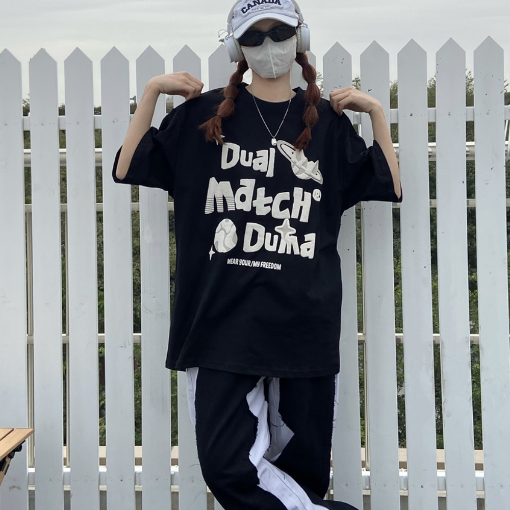 white and black t shirt mens