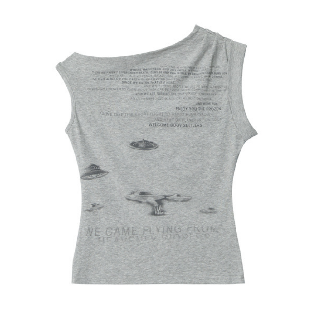 Women's Sexy Irregular Shoulder Slim T-shirt